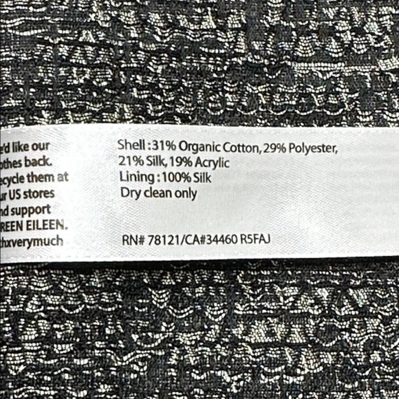 Eileen Fisher Women's Grey and Silver Silk Blend Jacquard Duster Jacket Size M - Picture 12 of 15